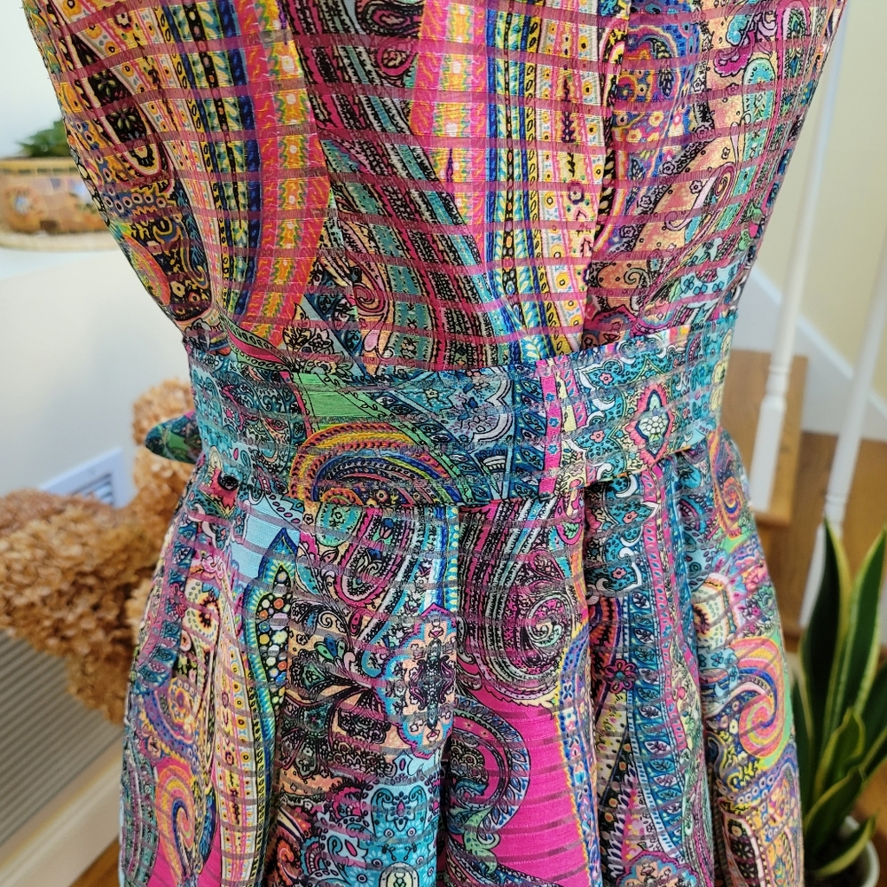 Multi-Colored & Patterned Dress - image 7